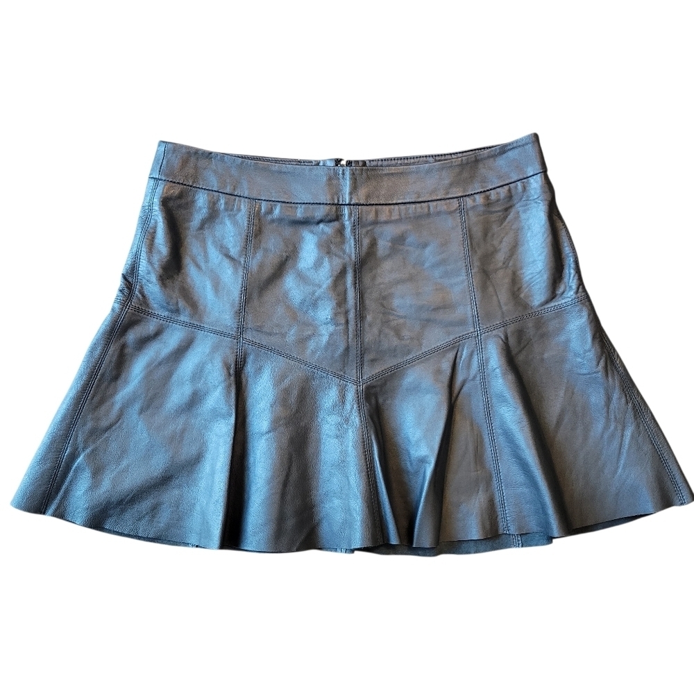 Scoop Vegan Leather Black Mini Skirt